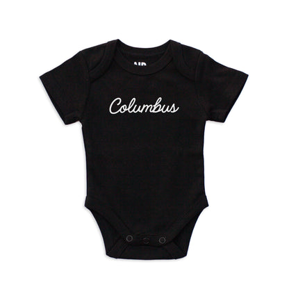 Columbus Cursive Onesie