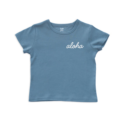 Aloha Cursive Kids Tee