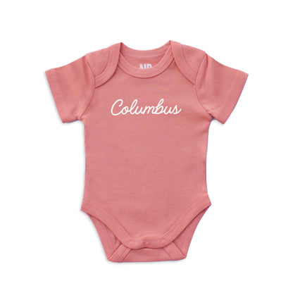 Columbus Cursive Onesie