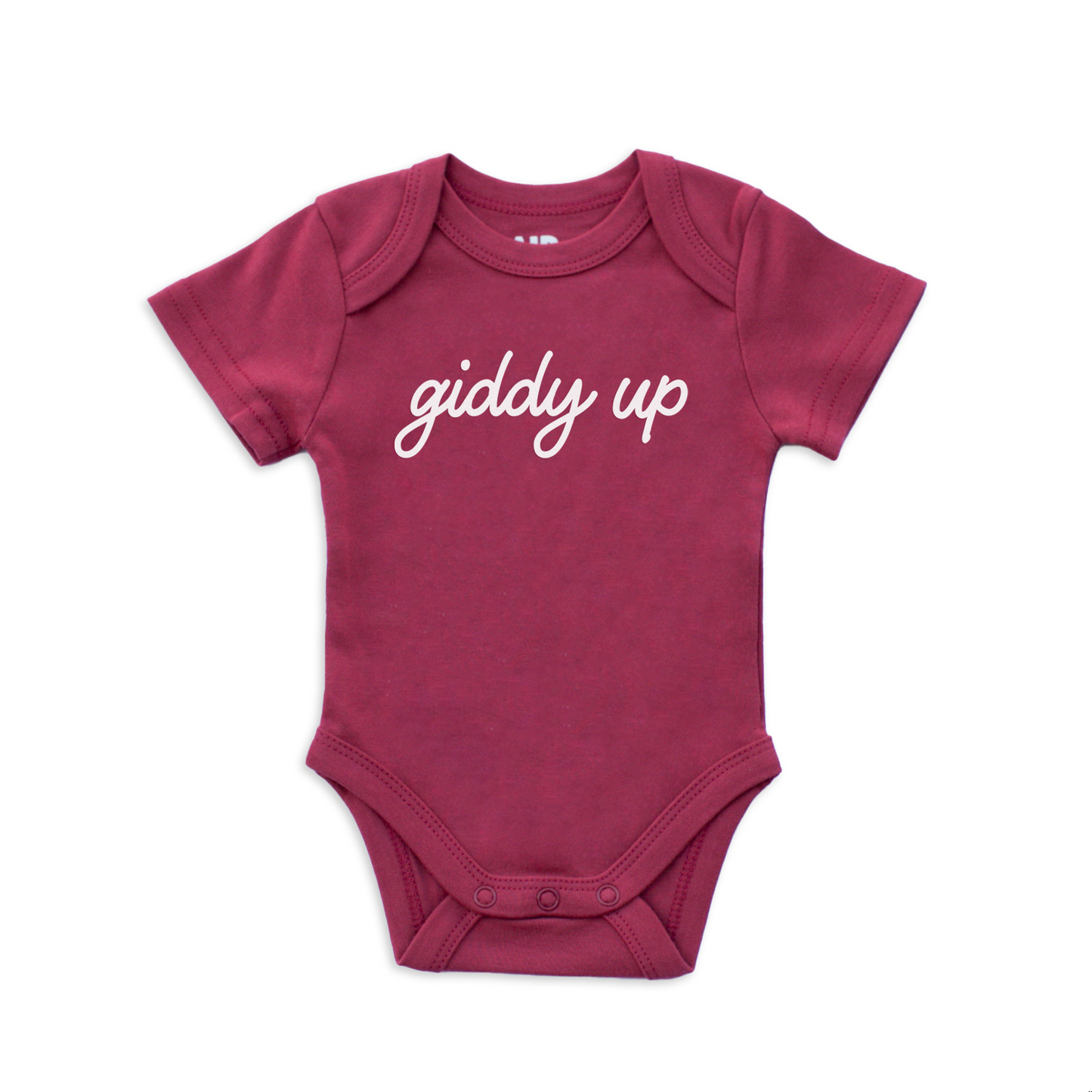 Giddy Up Cursive Onesie