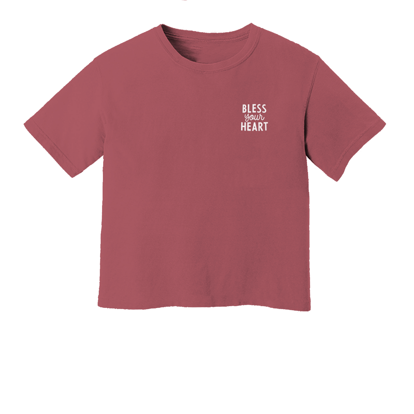 Bless Your Heart Washed Crop Tee