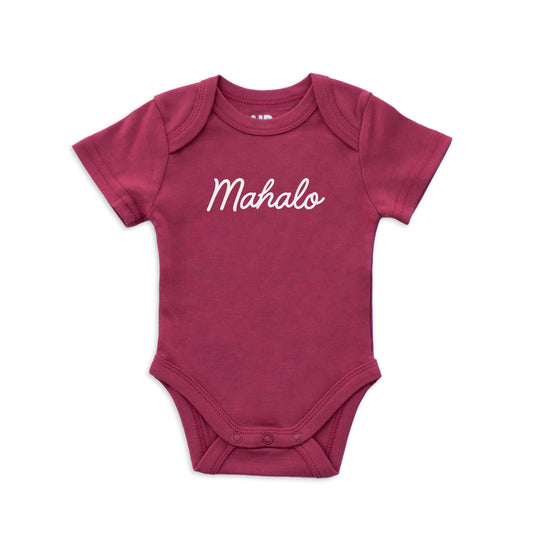 Mahalo Cursive Onesie