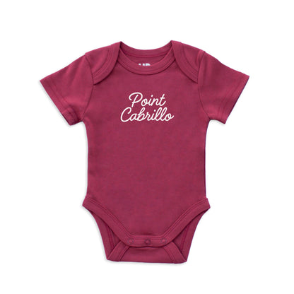 Point Cabrillo Cursive Onesie