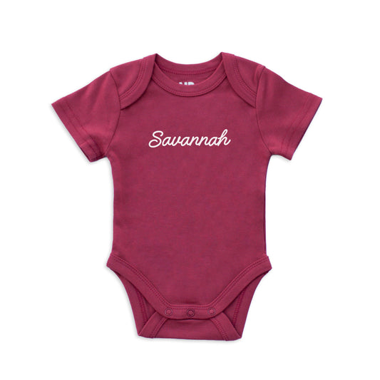 Savannah Cursive Onesie