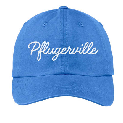 Pflugerville Cursive Baseball Cap