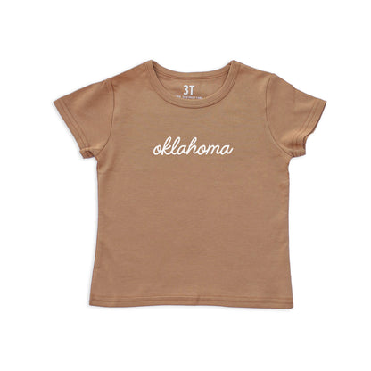 Oklahoma Cursive Kids Tee