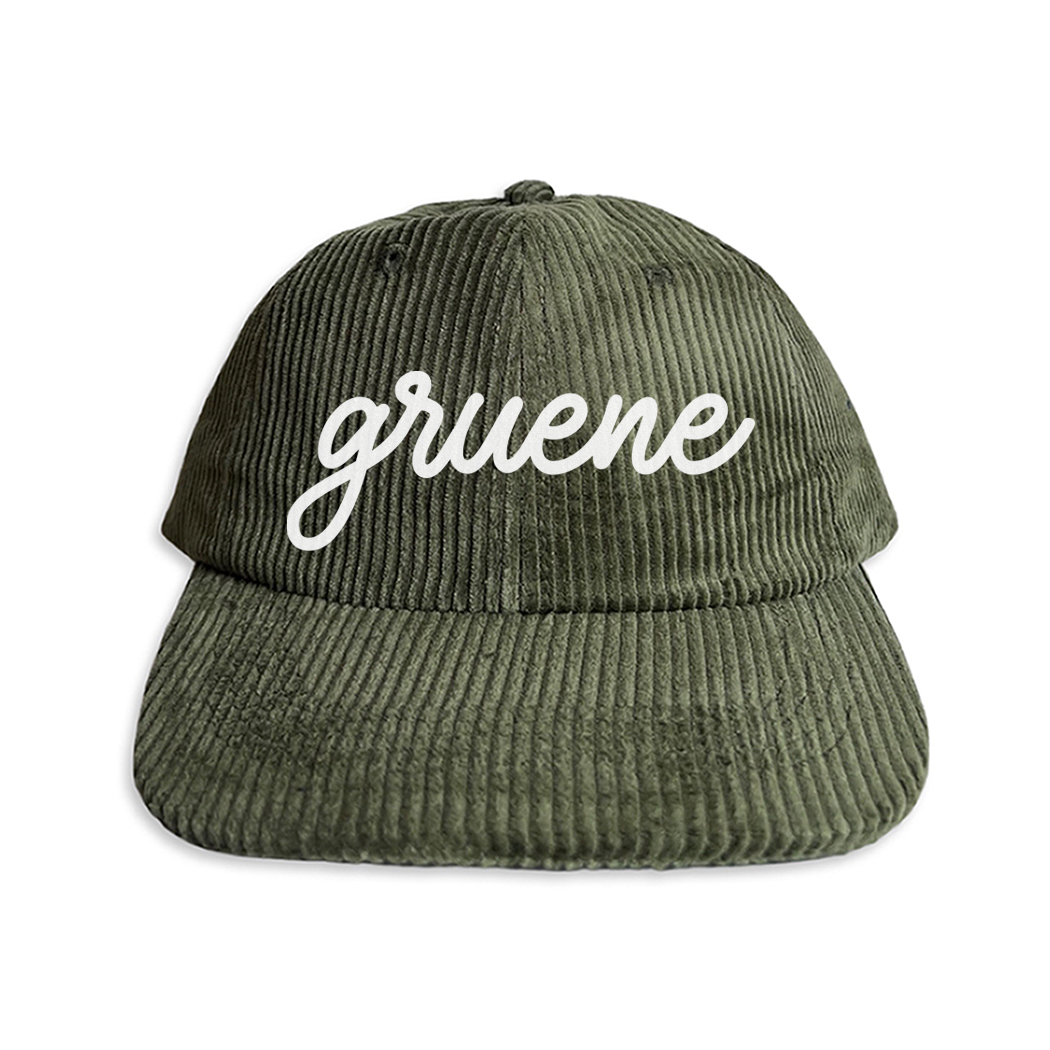 Gruene Cursive Corduroy Cap