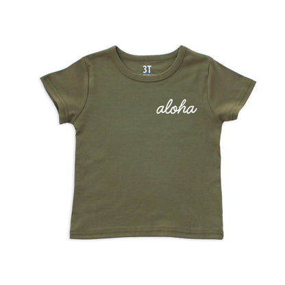 Aloha Cursive Kids Tee