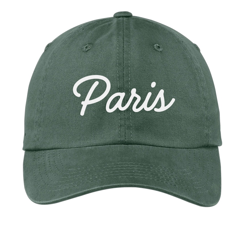 Paris Cursive Baseball Cap