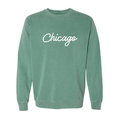 Chicago Cursive Washed Sweatshirt