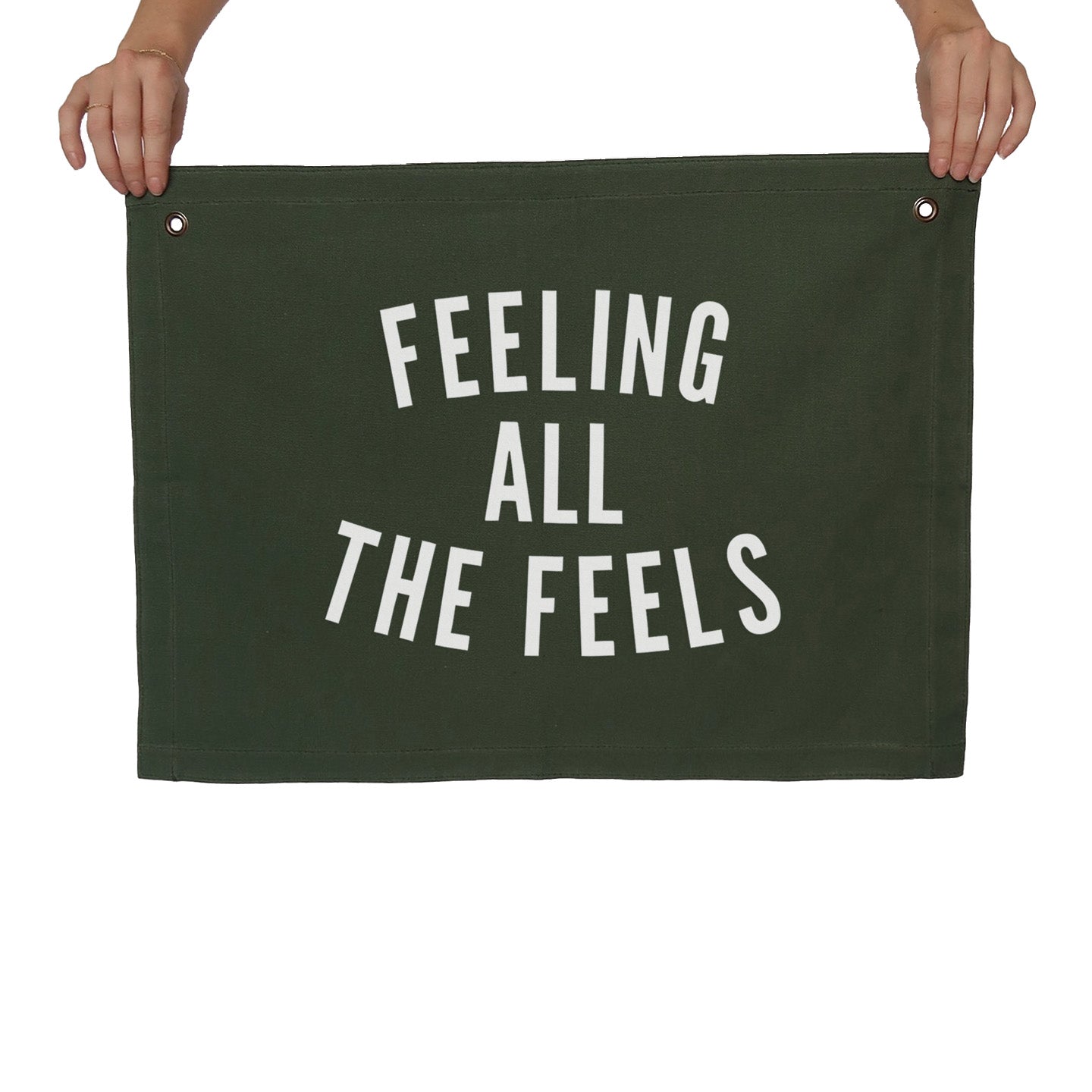 Feeling all the Feels Large Canvas Flag Frankie Jean