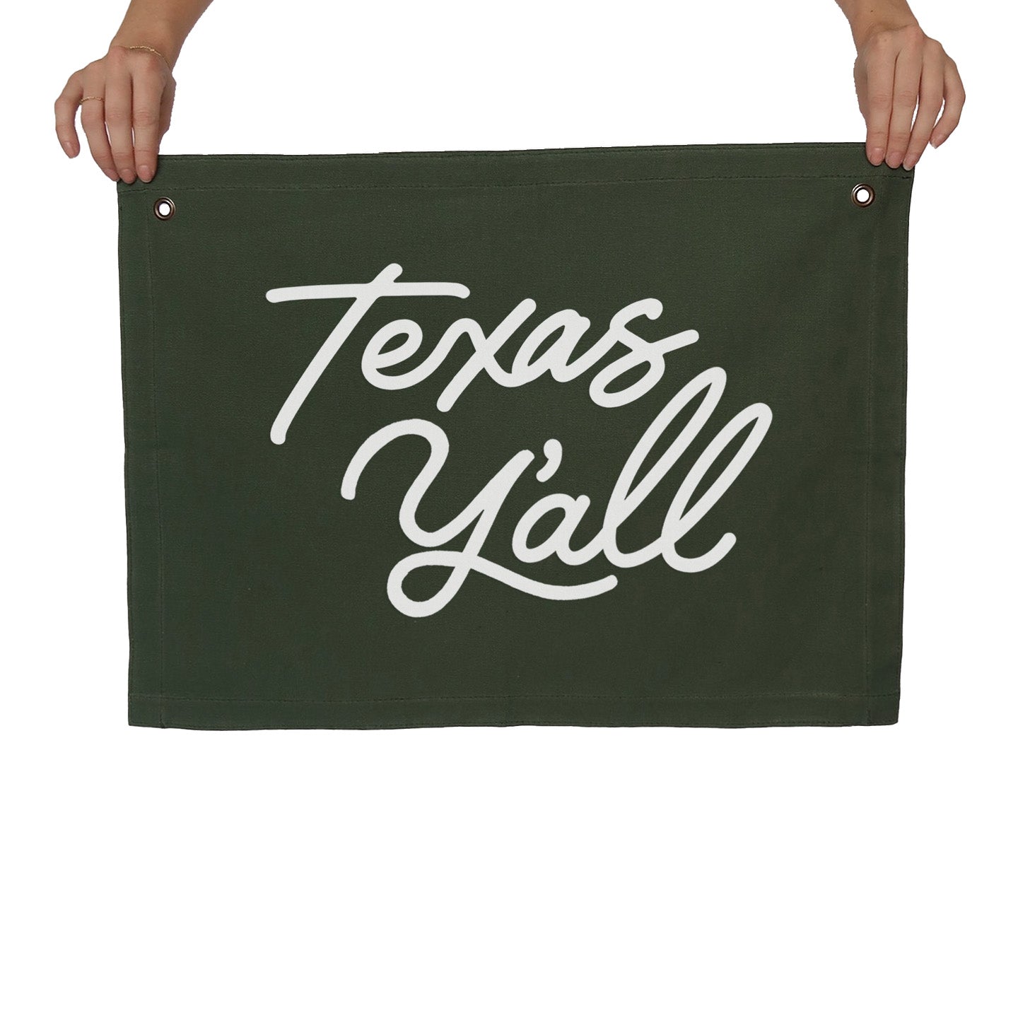 Texas Y'all Large Canvas Flag