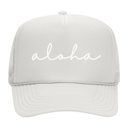 Aloha Cursive Foam Snapback