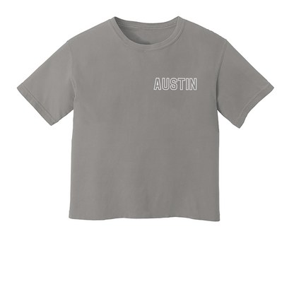 Austin Outline Washed Crop Tee