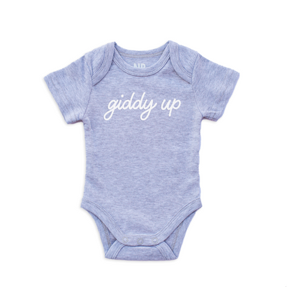 Giddy Up Cursive Onesie