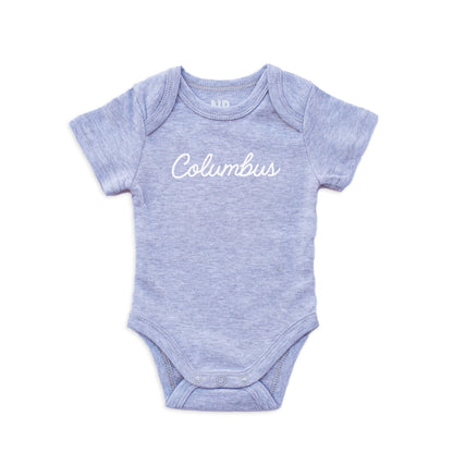 Columbus Cursive Onesie