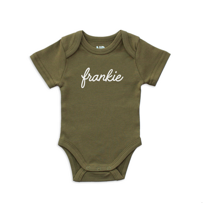 Frankie Cursive Onesie