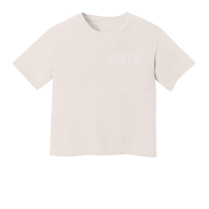 Austin Outline Washed Crop Tee