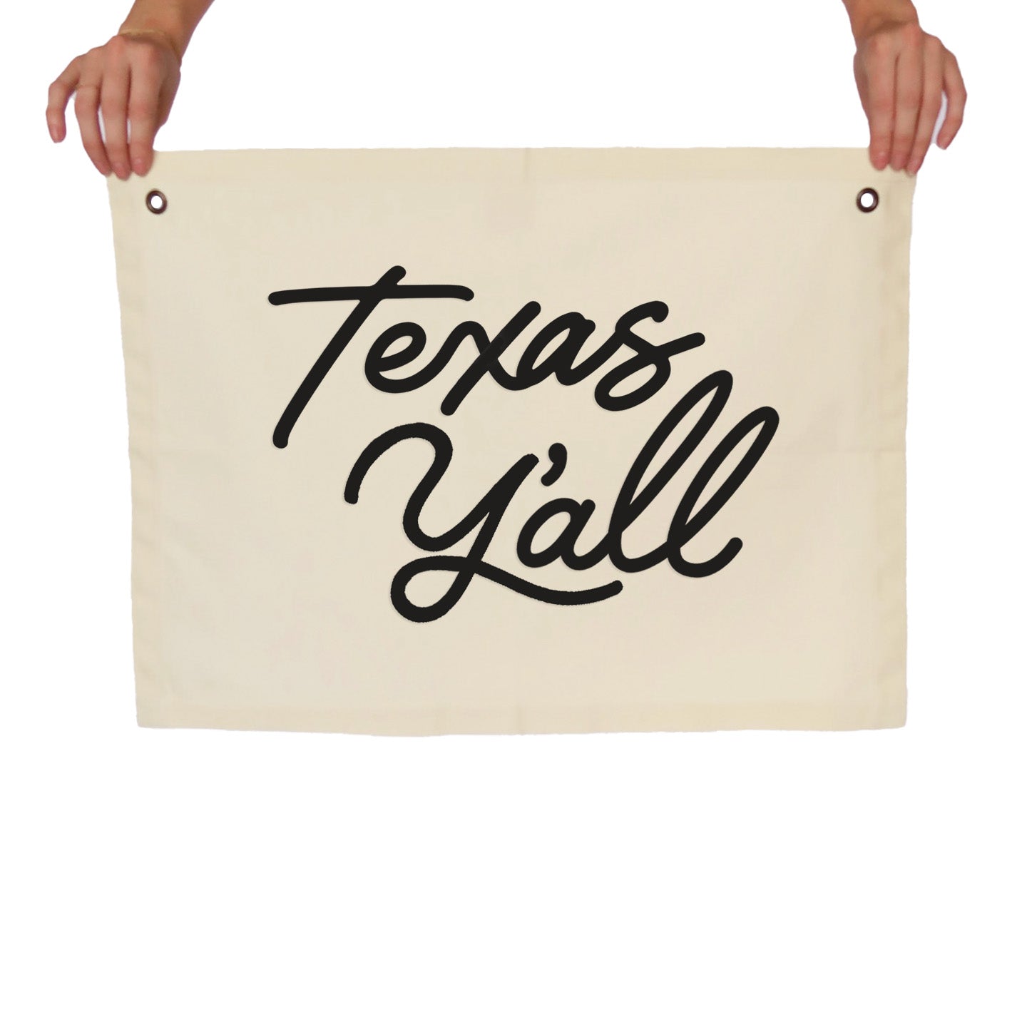 Texas Y'all Large Canvas Flag