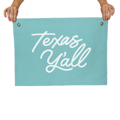 Texas Y'all Large Canvas Flag