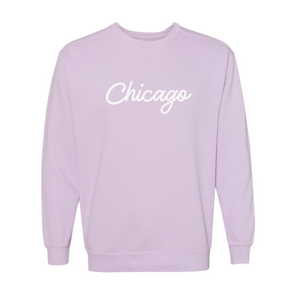 Chicago Cursive Washed Sweatshirt