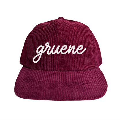 Gruene Cursive Corduroy Cap