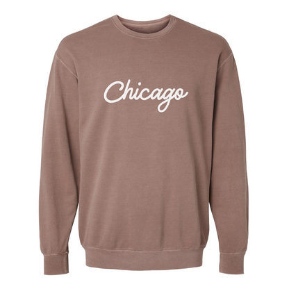 Chicago Cursive Washed Sweatshirt