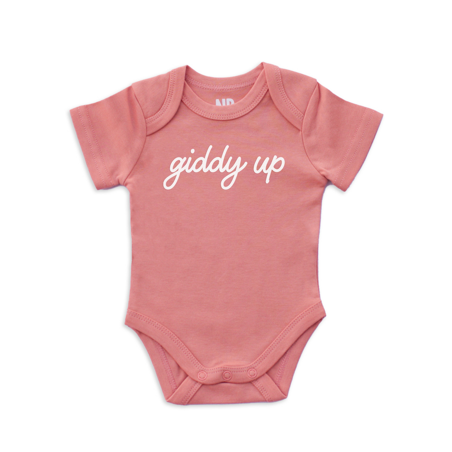 Giddy Up Cursive Onesie