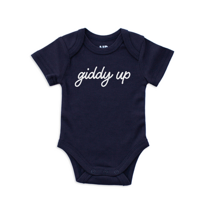 Giddy Up Cursive Onesie