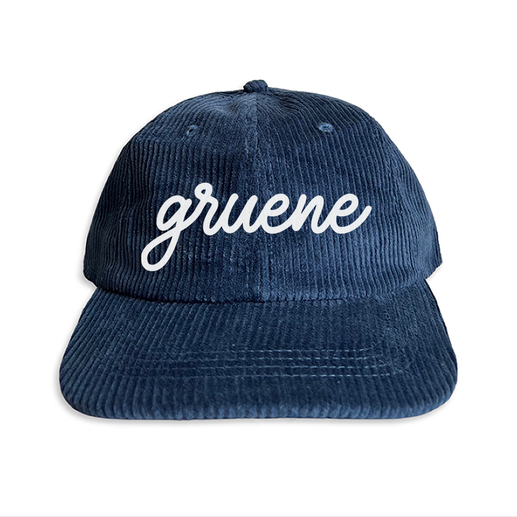 Gruene Cursive Corduroy Cap