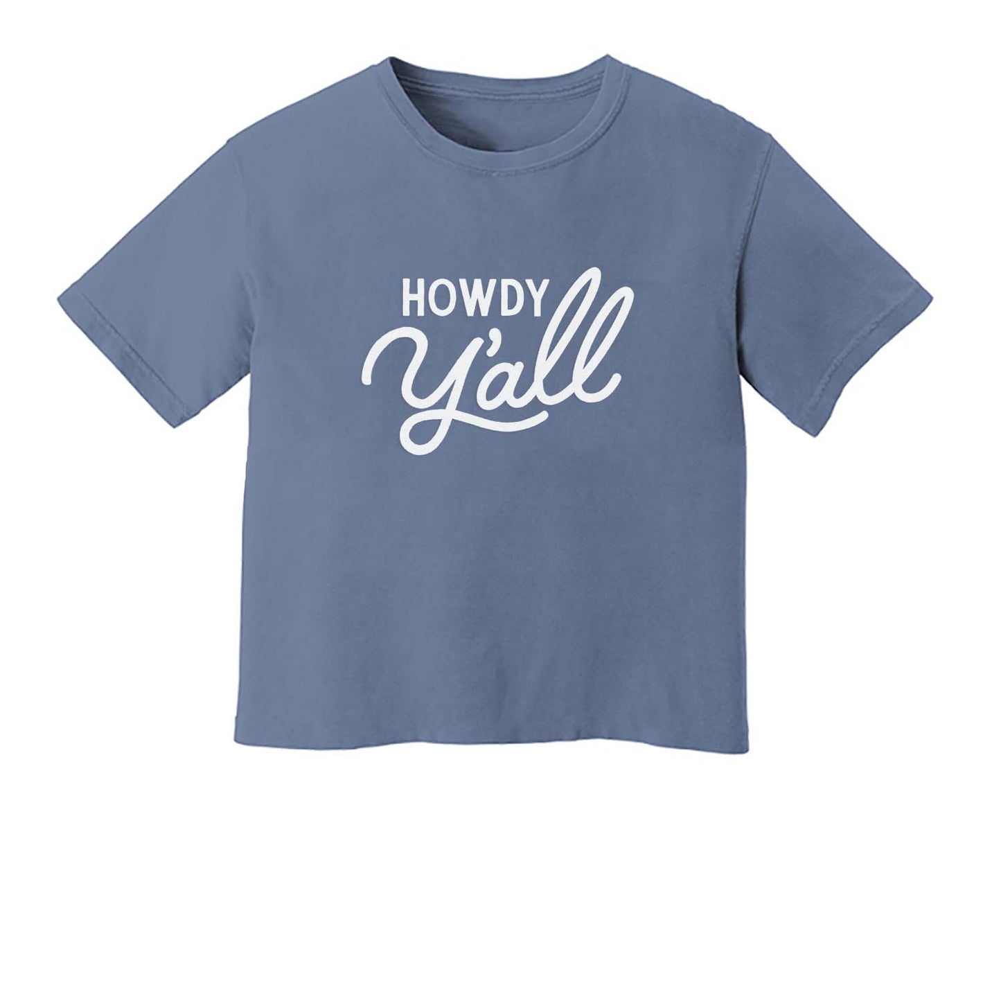 Howdy Y'all Washed Crop Tee