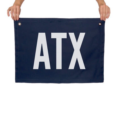 ATX Large Canvas Flag