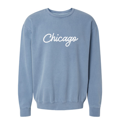 Chicago Cursive Washed Sweatshirt