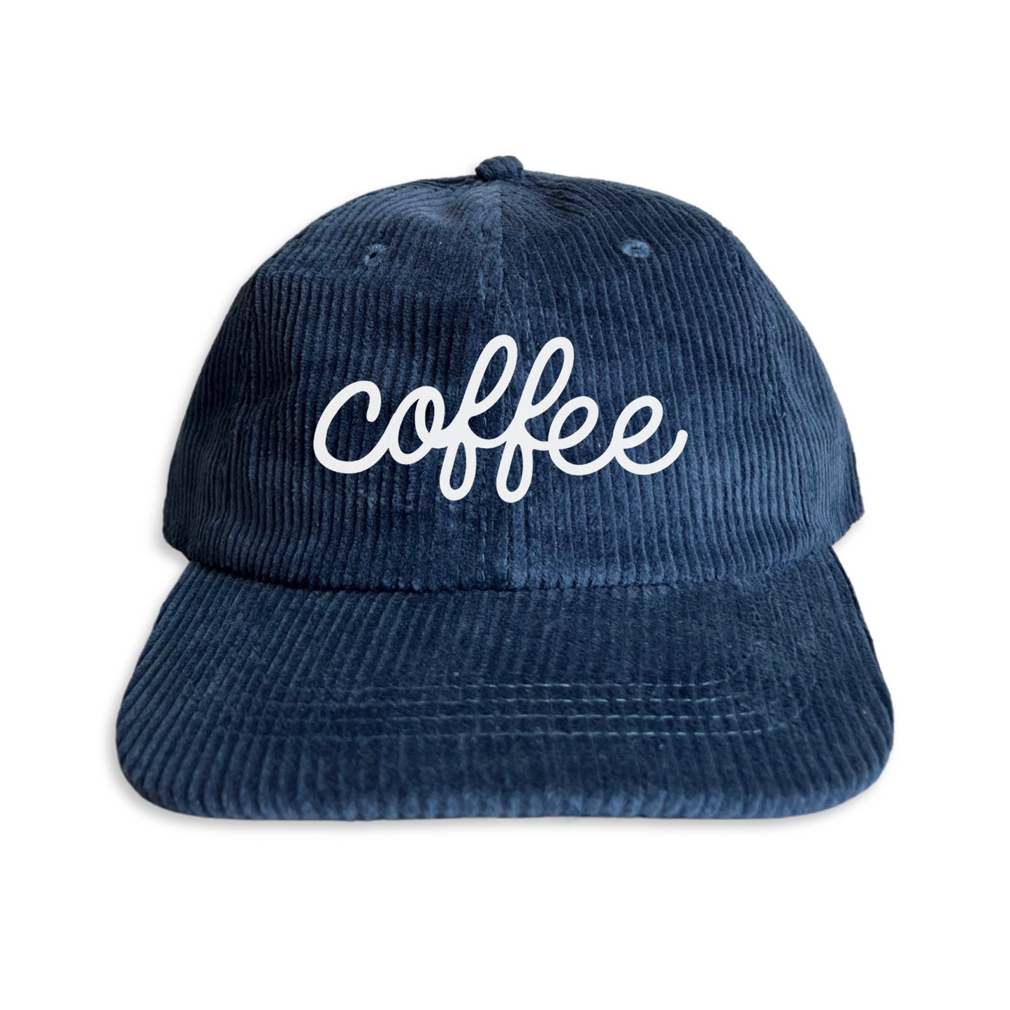 Coffee Cursive Corduroy Cap