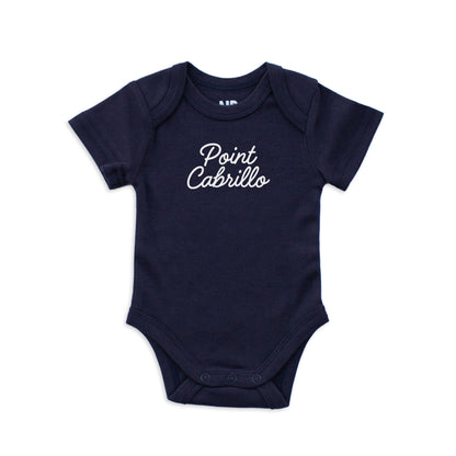 Point Cabrillo Cursive Onesie