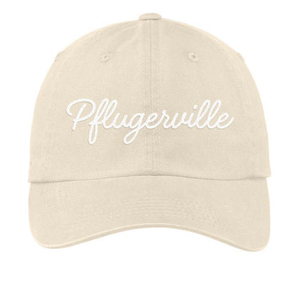 Pflugerville Cursive Baseball Cap