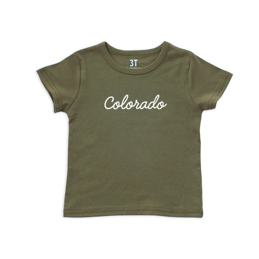 Colorado Cursive Kids Tee