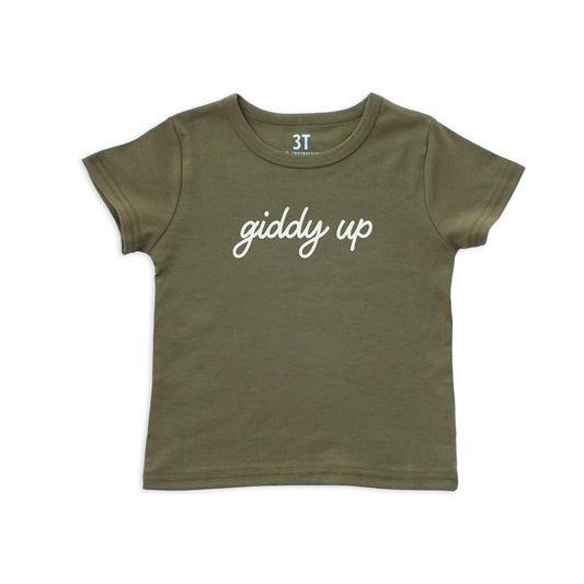 Giddy Up Cursive Kids Tee