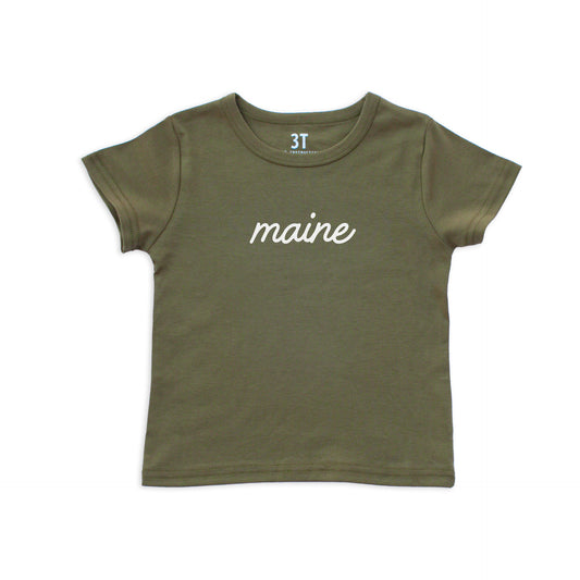 Maine Cursive Kids Tee