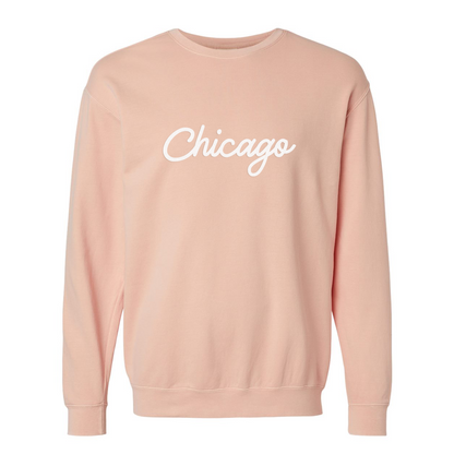 Chicago Cursive Washed Sweatshirt