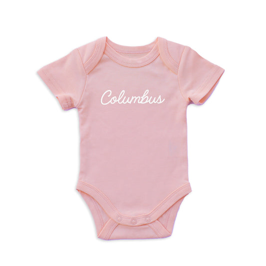 Columbus Cursive Onesie