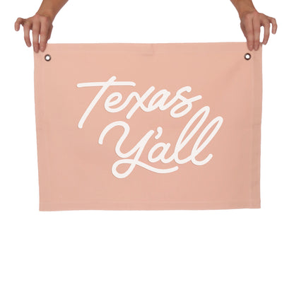 Texas Y'all Large Canvas Flag