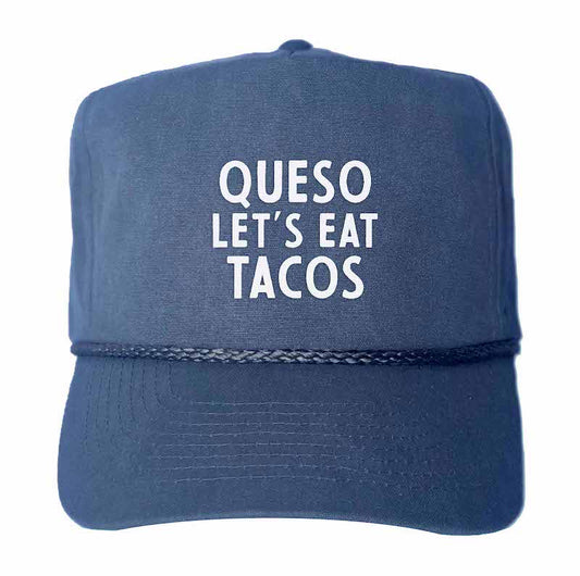 Queso Let's Eat Tacos Canvas Trucker