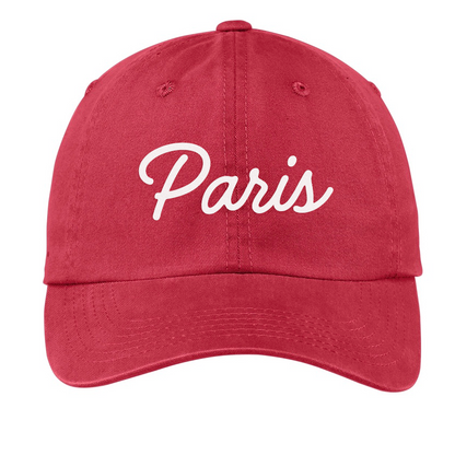 Paris Cursive Baseball Cap