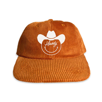 Howdy Cursive Cowboy Corduroy Cap