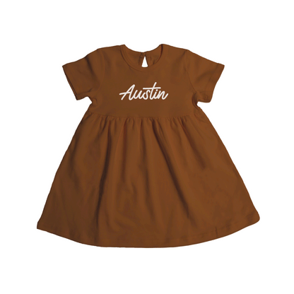 Austin Cursive Kids Dress