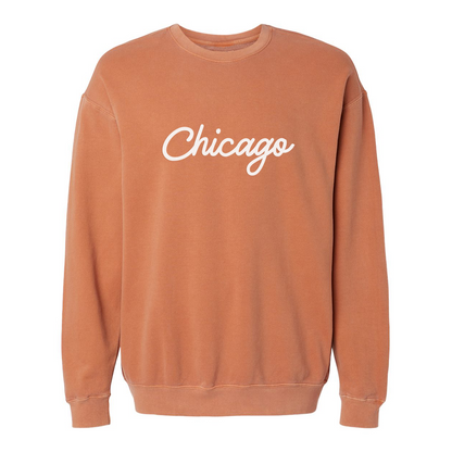 Chicago Cursive Washed Sweatshirt