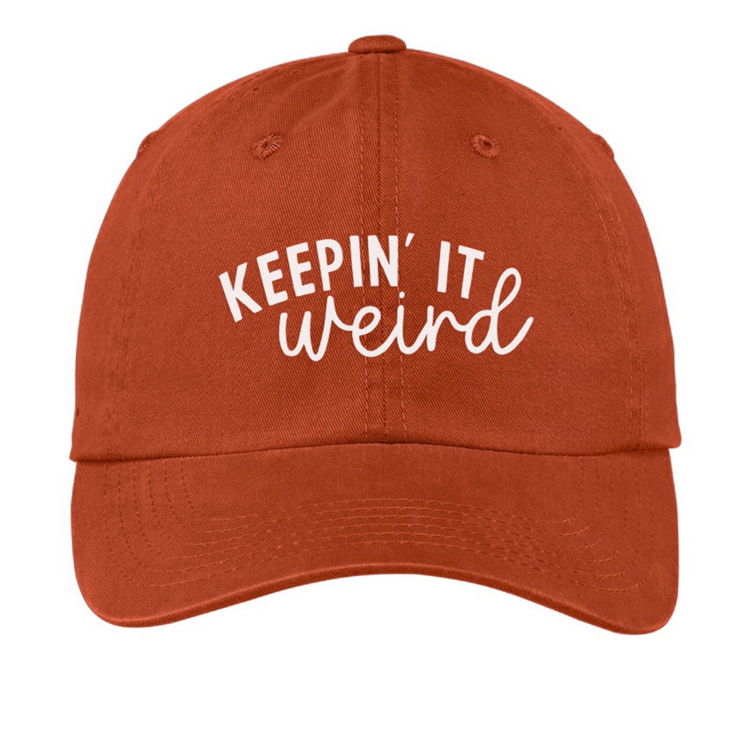Keepin It Weird Baseball Cap Rust Adult