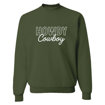 Howdy Cowboy Stacked Classic Sweatshirt