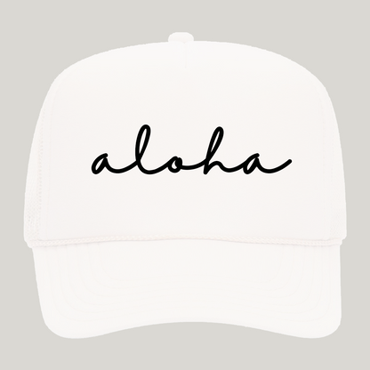 Aloha Cursive Foam Snapback